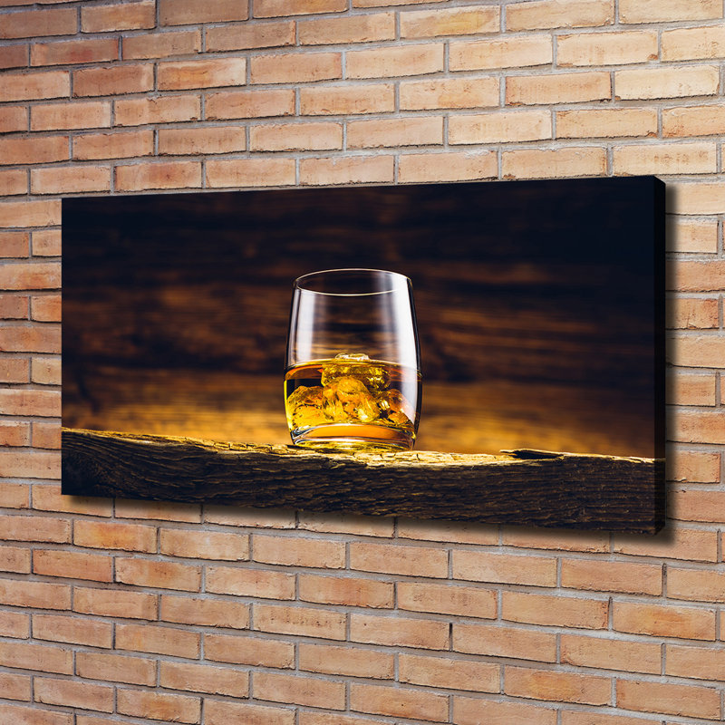 Bourbon In A Glass - Wrapped Canvas Print