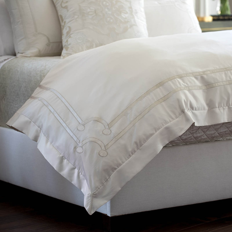 Vendome Duvet Cover, Ivory, Queen
