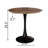 31.5" Walnut Color Round Dining Table, Tulip Table Kitchen Dining Table 2-4 People With MDF Table Top & Pedestal Base, Mid-Century End Table Leisure Coffee Table Office Living Room Table-159425622