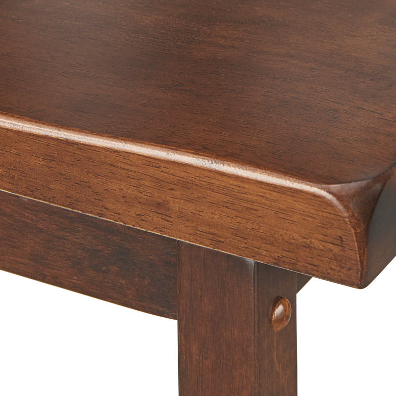 Tabouret en bois massif Whitworth, Brun, Tabouret de comptoir (siège d’une hauteur de 24