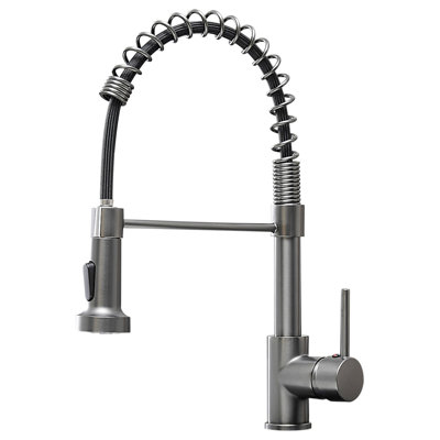 Robinet de cuisine avec douchette rétractable, robinet d'évier de cuisine à poignée simple
