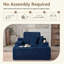 Chaise longue rembourrée surdimensionnée de 48,42 po de largeur avec accoudoirs, coussins et porte-gobelet - aucun assemblage requis-1858959318