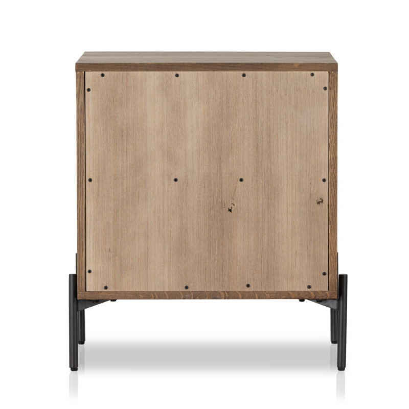 Eaton 3 - Drawer Nightstand, Amber Oak Resin