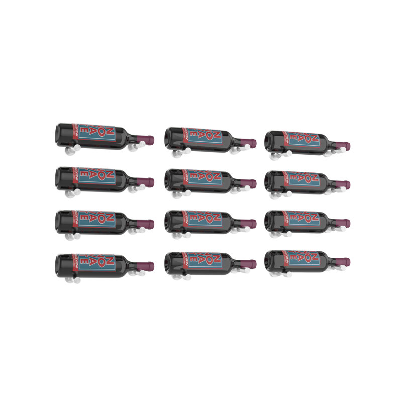 Support à vin mural pour 12 bouteilles Iowa, Aluminium fraisé, 12