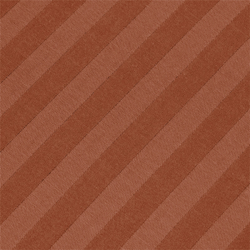 200 Thread Count Microfibre Stripe Fitted Sheet 40cm, Kingsize (5'), Rust