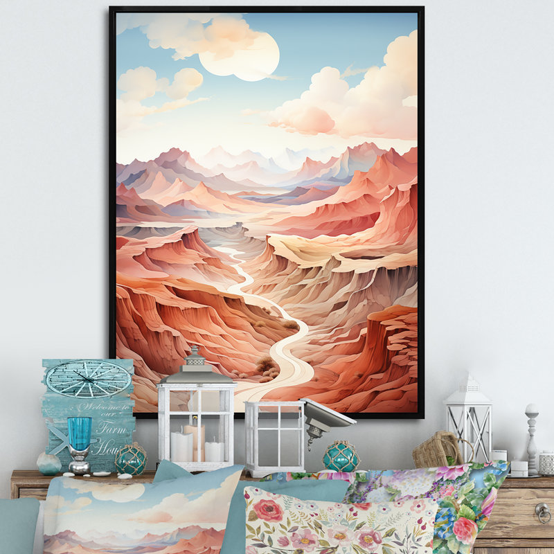 Desert Dreams Canyon Drift sur toile, H 40 po x l 30 po x P 1,5 po, Cadre flottant noir