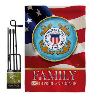 Double Sided 18.5'' H x 13'' W Polyester Independence Day Flag Set