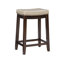 Tabouret de comptoir et de bar en bois massif sans dossier avec siège rembourré Bartonville-866721035-844602782