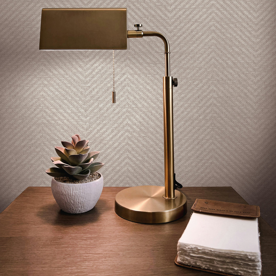 Grasscloth Parquet Self-Adhesive Wallpaper Roll, Beige