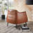 Rankins Oversized Faux Leather Barrel Chair-833248421