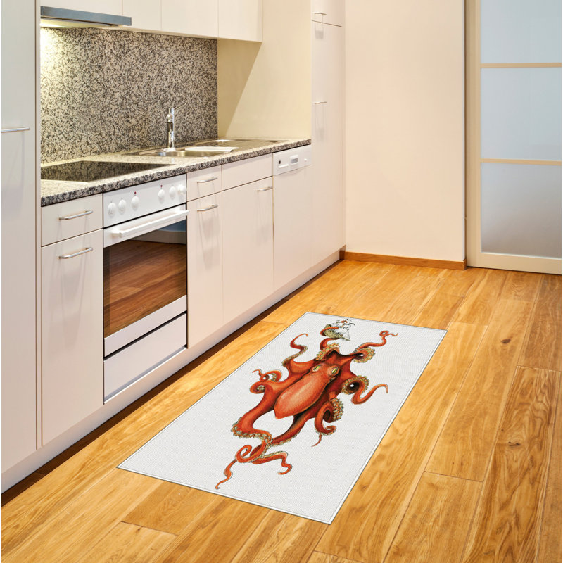 Octopus Indoor Rug, Rectangle 2'7" x 5'