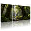 Scénario et paysage urbain, forêt tropicale, cascade, paysage, ensemble de 3 impressions sur toile-931414202
