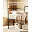 Lit de jour simple Structure de lit de jour simple en métal avec rangement sous le lit, pour salon, chambre d'amis, économie d'espace, support de canapé-lit en métal robuste, assemblage facile, sans couchette, noir