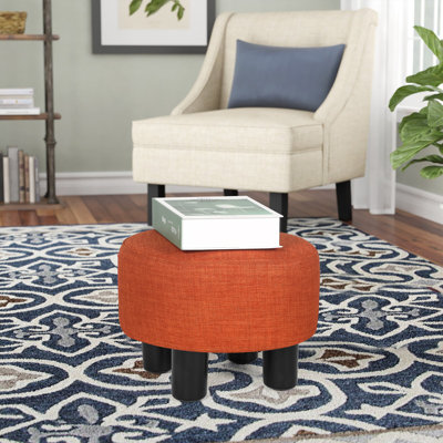 Pouf d'appoint rond rembourré de 31,5 cm