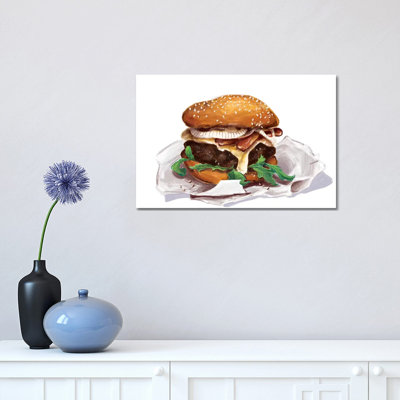 «Bacon Burger» par Amber Day - impression sur toile tendue