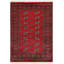 Tapis rouge rectangulaire unique de 3 pi 11 po x 5 pi 9 po Righley
