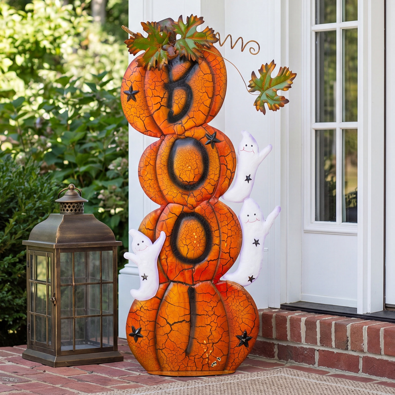Stacked Pumpkin Halloween Decor