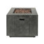 Foyer carré en fer, 50000 chaleur - rouille, finition matte 50 000 chauffage
