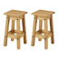 Louroukina Solid Wood Counter Stool with Solid Wood Frame