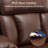 Three Motor Power Lift Chair With Heat And Massage For Elderly, Big And Tall Leather Recliners With Remote Control Infinite Position, Cup Holders,Medium Mocha-65484018
