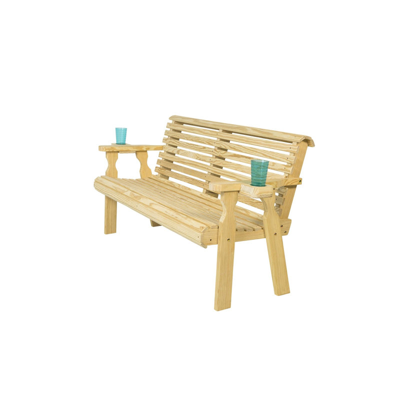 Banc de jardin robuste en bois traité, Sans finition