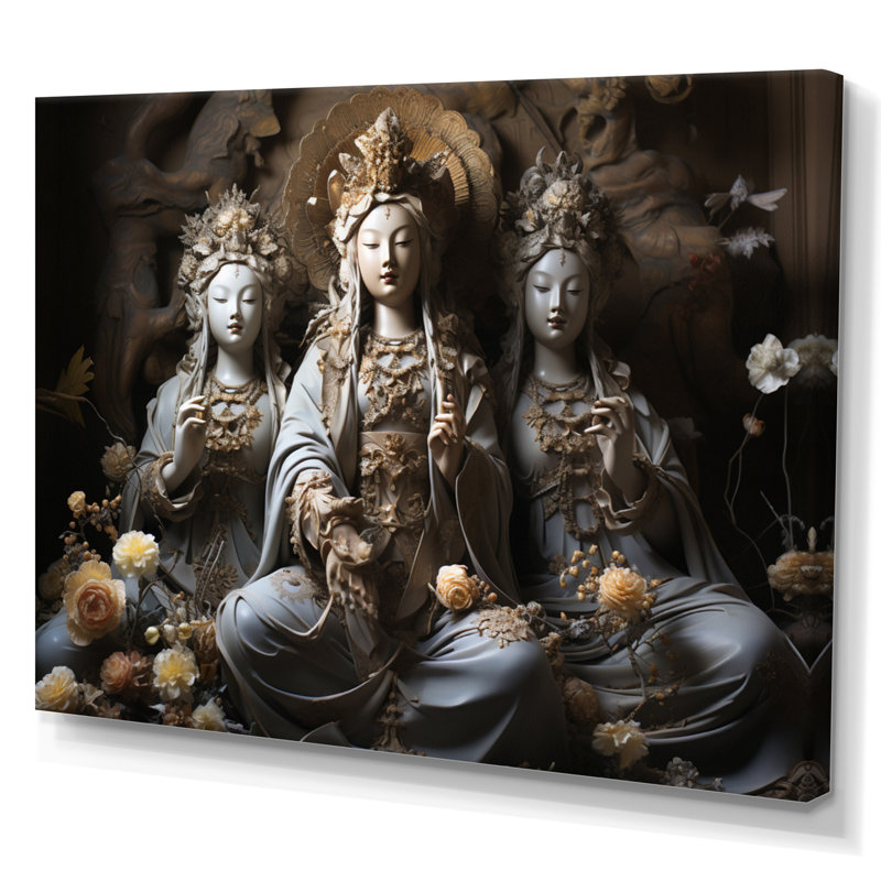 «Imperial Mystical Guardians» - reproduction, H 30 po x l 40 po x P 1,5 po, Toile tendue