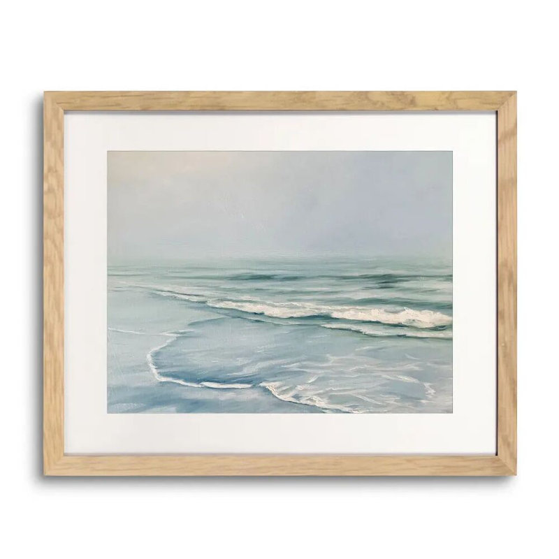 " Breaking Through " by Debbie Daniels, White, 18" H x 22" W x 1.25" D, Natural Single Picture Framed Paper