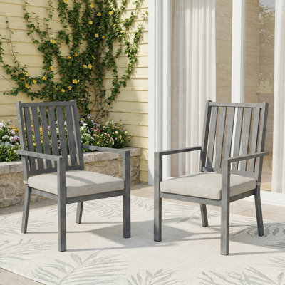 Chaise de patio d'extérieur en aluminium Deidre