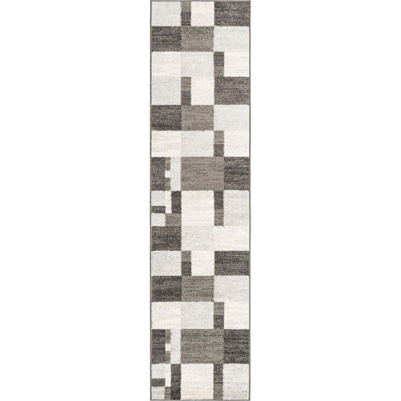 Geometric Area Rug, Runner 76 x 305cm