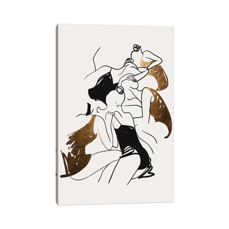 Ballerinas by Kubistika - Wrapped Canvas Print, 45.72cm H x 30.48cm W x 1.91cm D