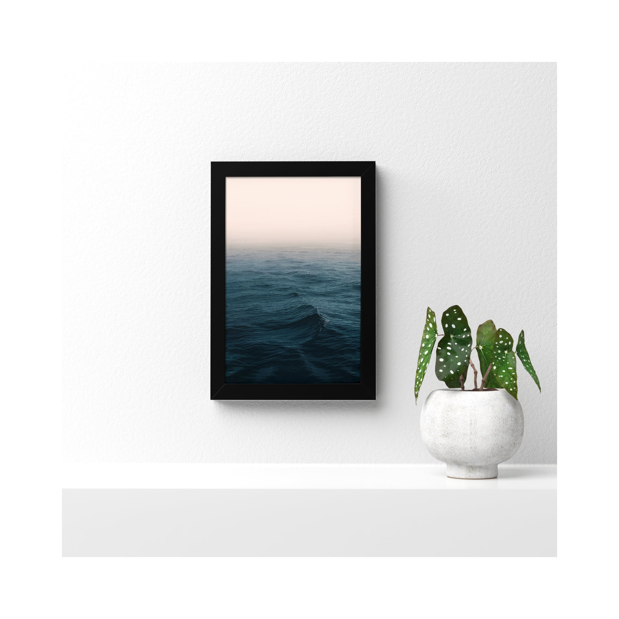 Ocean by Ian Winstanley, 28" W x 41" H, Black