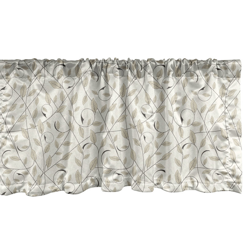 Ensemble de 2 cantonnières à motif floral Ambesonne, L 54 po x L 12 po