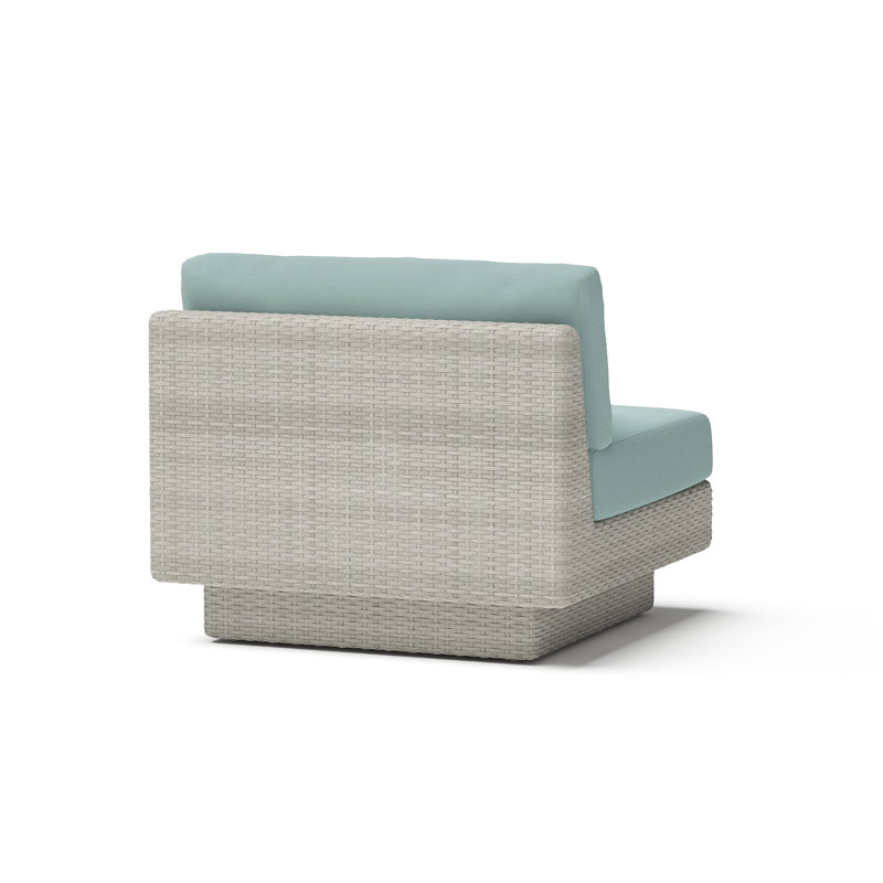 Winnie Outdoor Lounge Chair, Spa Blue Cushion/Gray Frame