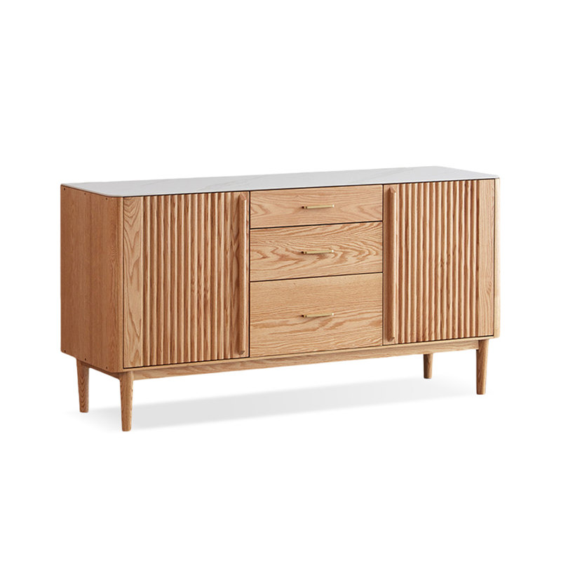 Buffet de table Modern Burlywood, H 31,89 po x l 47,24 po x P 16,54 po