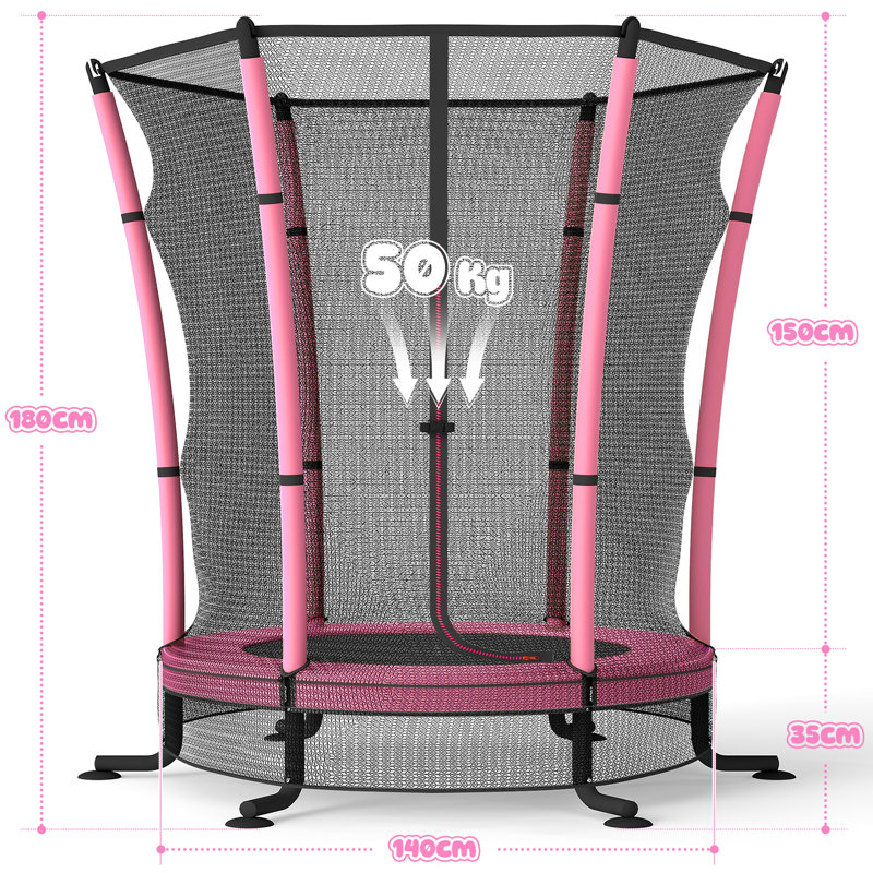 Maxway Furniture ft Round Kid / Toddler Trampoline, Pink