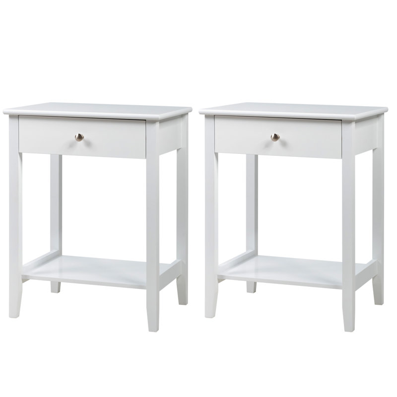 Amileah Side Table Set, White