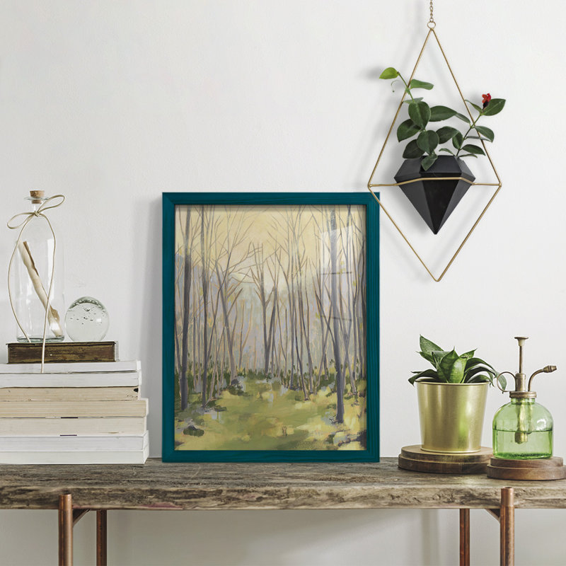 Delicate Forest II - reproduction de cadre photo simple, H 15 po x l 12 po x P 1 po, Bleu
