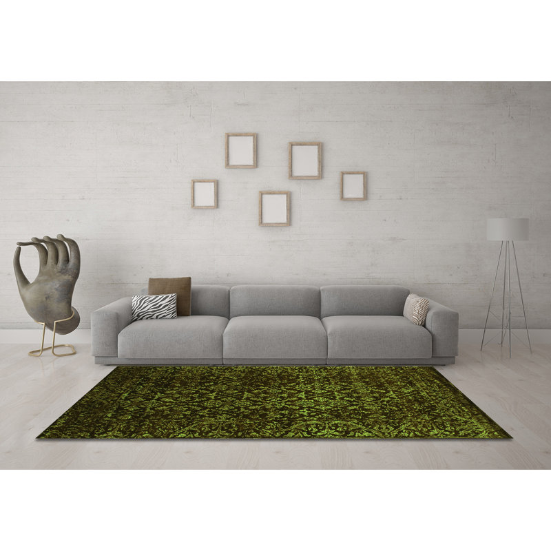 Washable Oriental Indoor Rug, Square 3'