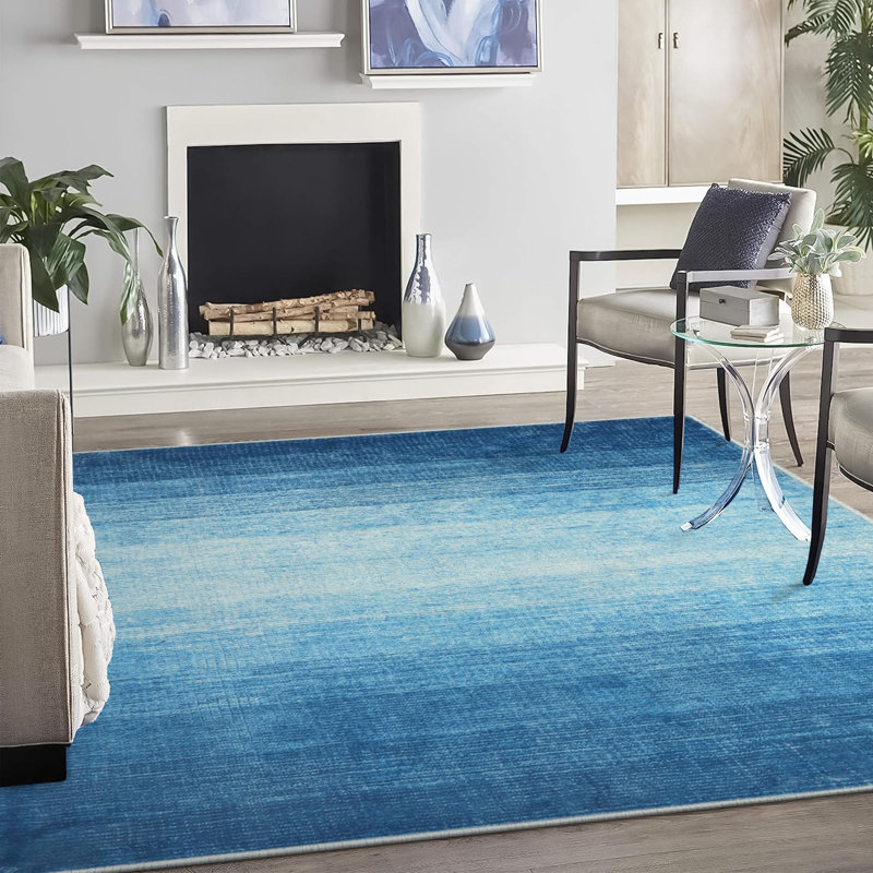 Abstract Ombre Plush Area Rug – Soft Gradient Accent with Non-Slip Backing, Rectangle 8' x 10'