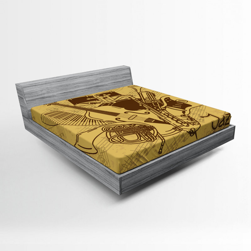 Music Microfiber Fitted Sheet, Full Fitted Sheet