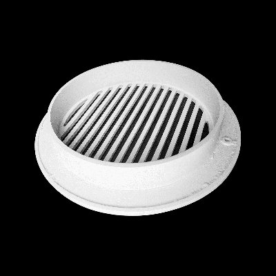 Grille d'évacuation linéaire moderne 7,5 po, ronde 6 po, fonte d'aluminium, VR109