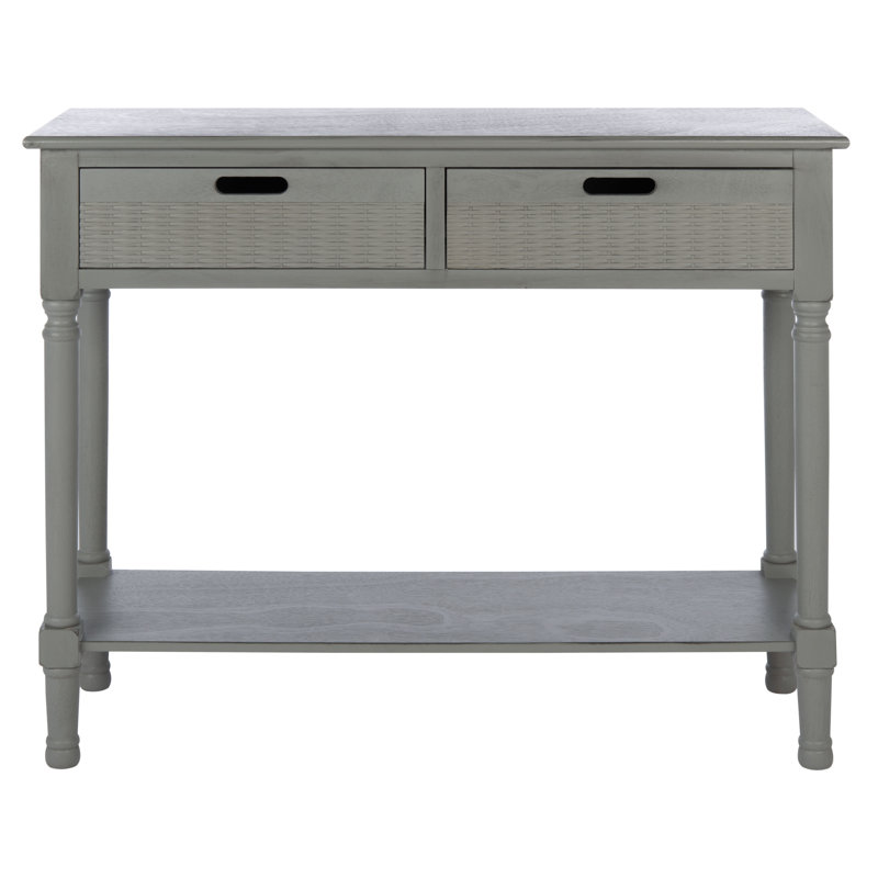 Dupuis Console Table, Distressed Gray, 36" H x 13" W x 30" D