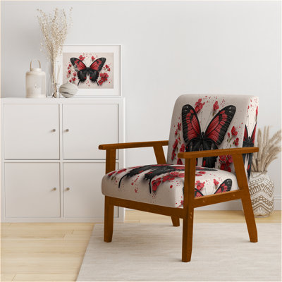 Chaise avec accoudoirs en velours Magiera
