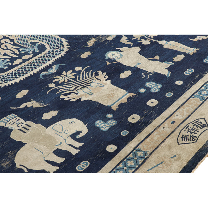 One-of-a-Kind 11'x13'4” Hand Knotted Area Rug
