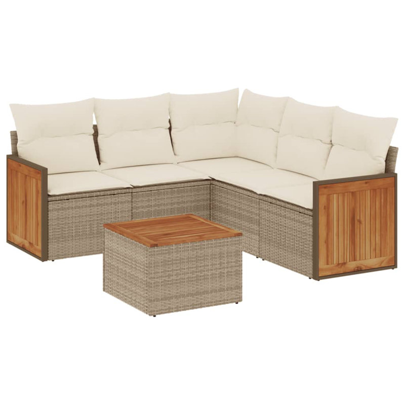 Ensemble de canapé de jardin Vidaxl, Blanc, Beige