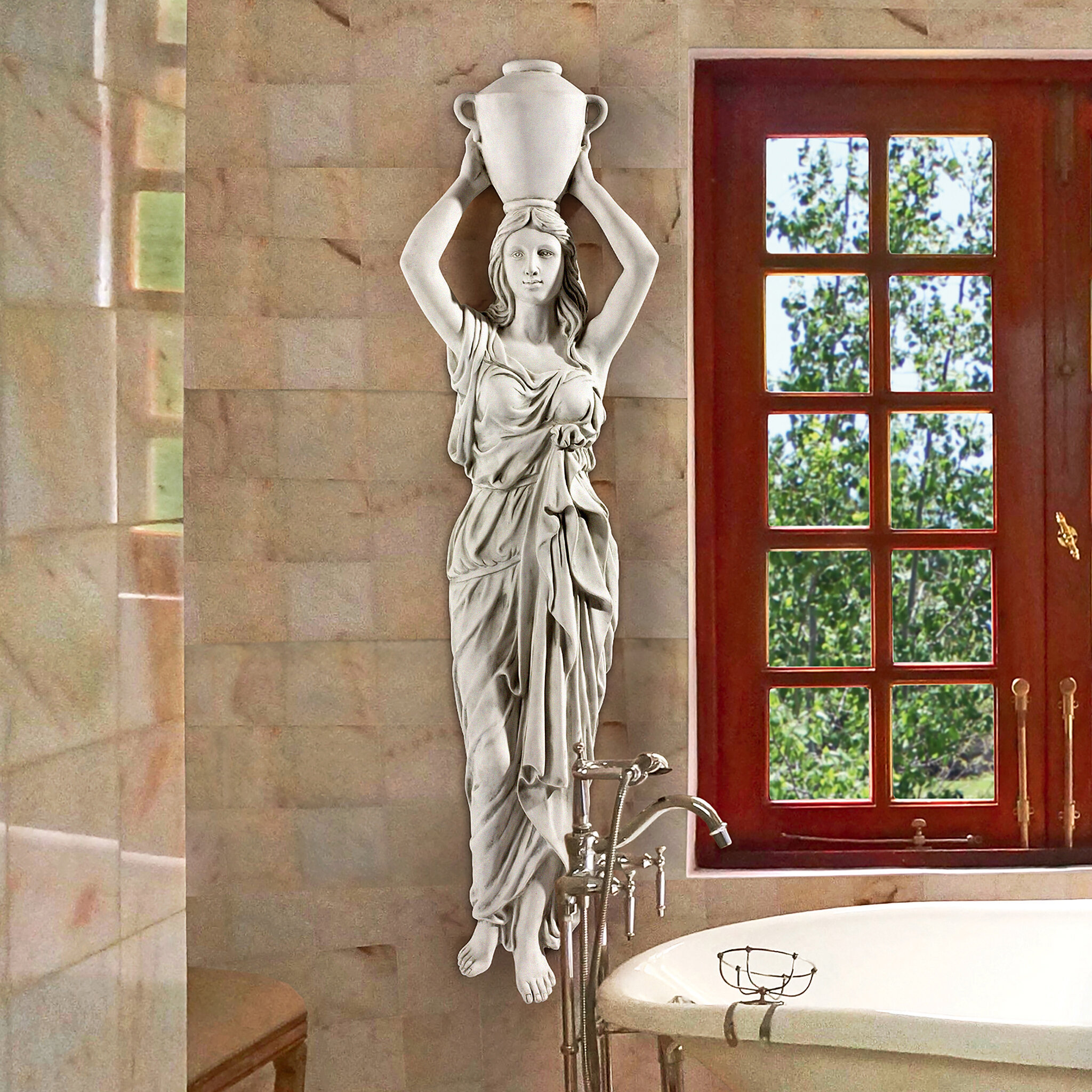 Design Toscano Dione the Divine Water Goddess Wall Sculpture