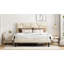 Lit pour grand lit sans sommier beige - Stable, solide, avec tête de lit et sommier, espace de rangement-258801340