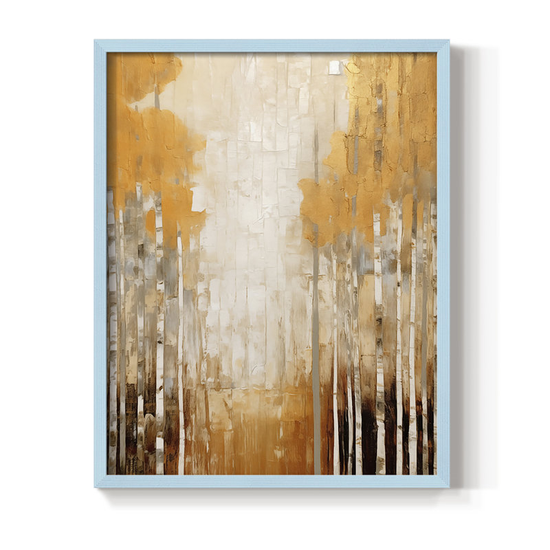 ABSTRACT Series CMLXII, reproduction encadrée - bois massif, H 21 po x l 17 po, Bleu