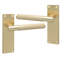Golden Grace 1 Pair Victorian T-Bar Knurled Door Handle Satin Brushed Brass Finish with Ball Bearing Hinges and Latches - 150 x 40mm