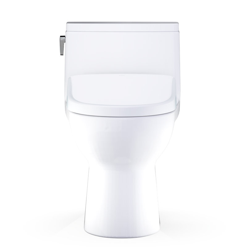 TOTO Redington WASHLET+ S7A One-Piece Elongated 1.28 GPF Auto Flush Universal Height Toilet with CEFIONTECT, Cotton White - MW6724736CEFGA#01